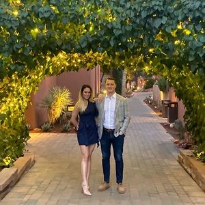 Lovers & Friends One Shoulder Dress Navy XS